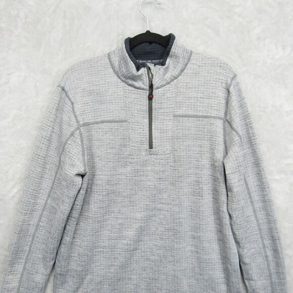 Terramar Sweater Mens Large 3.0 Ecolator Performance 1/4 Zip Shirt Gray - Picture 3 of 15